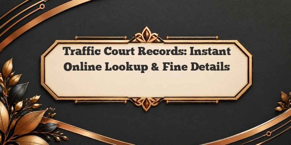 Traffic Court Records: Instant Online Lookup & Fine Details